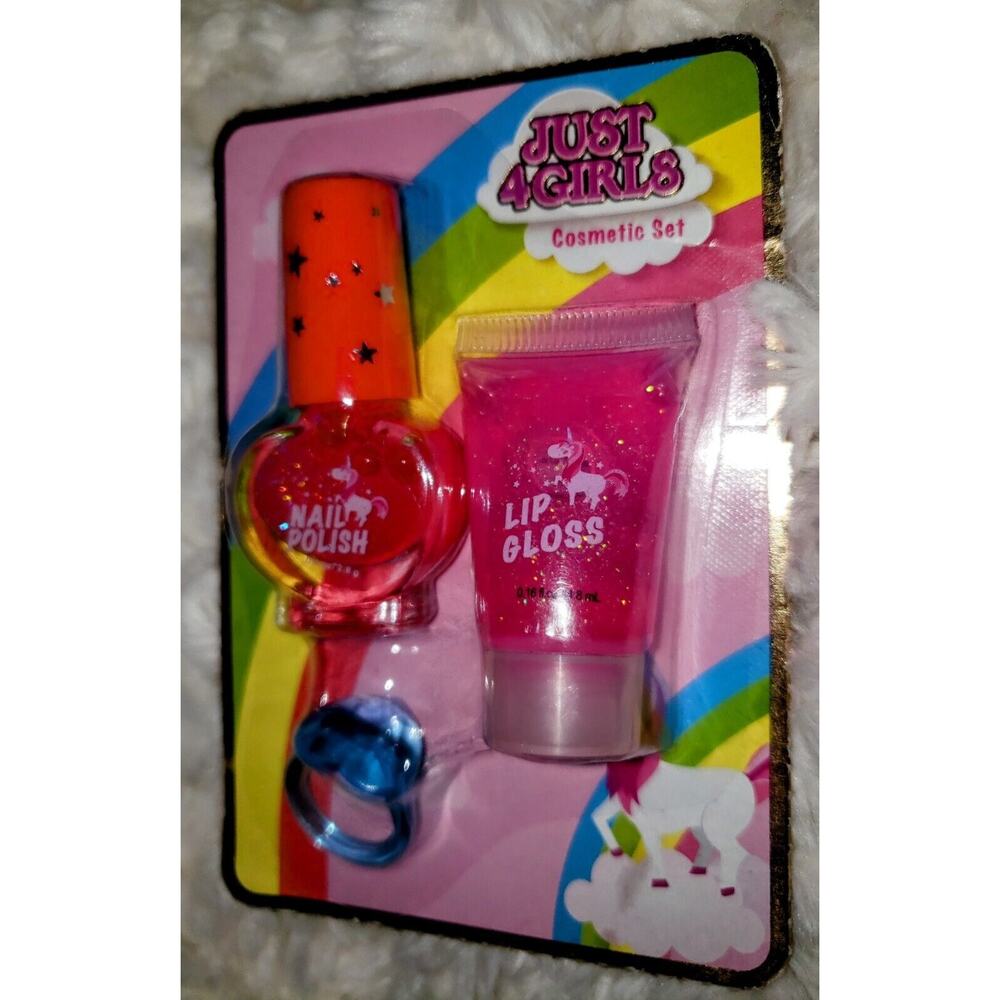Just 4 Girls 3 Piece Swirl Gel Cosmetics Set Brand New In Package